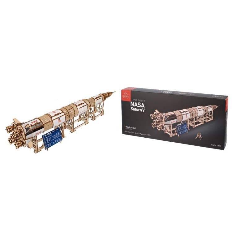 Saturne V Nasa 500Pcs - Puzzle 3D Mécanique en Bois