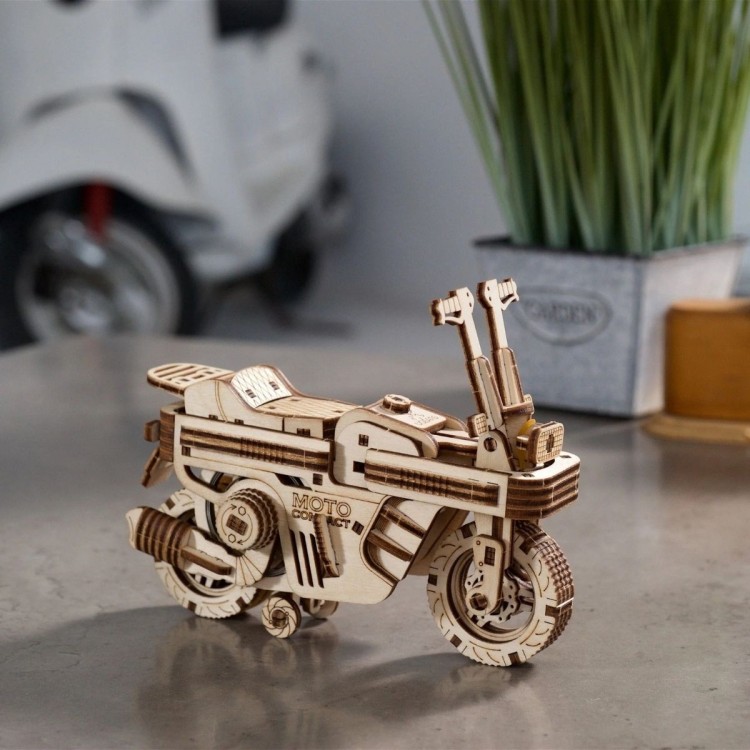 Scooter Pliable 192Pcs - Puzzle 3D Mécanique en Bois