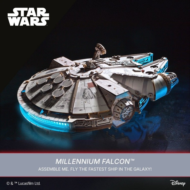 Star Wars Faucon Millennium™ 1235Pcs - Puzzle 3D Mécanique en Bois