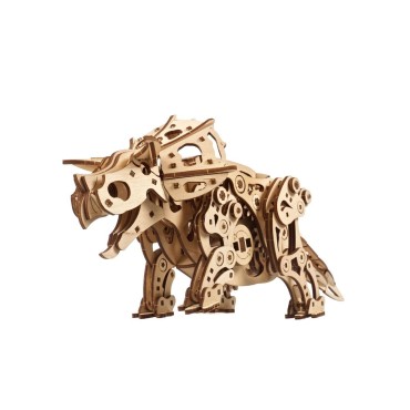 ugears triceratops 400pcs puzzle 3d mecanique en bois maquette bois puzzle 3d