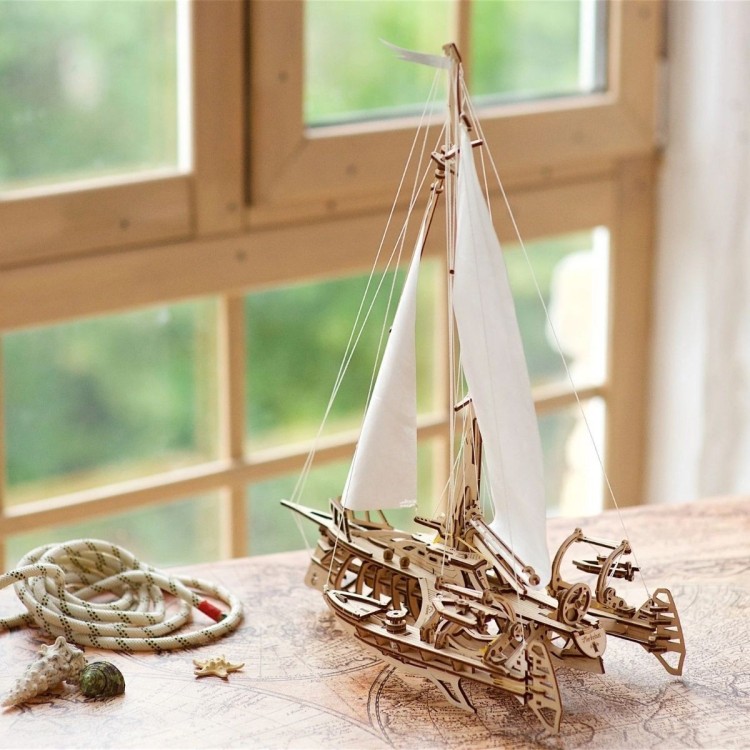Trimaran Mérihobus - Voilier Mécanique de Haute Mer en Bois