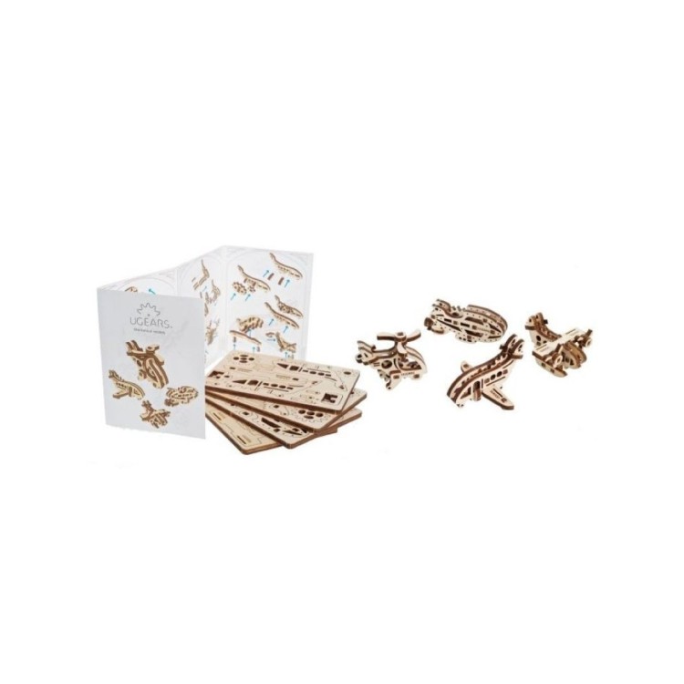U-Fidget Avions X4 - Puzzle 3D Mécanique en Bois