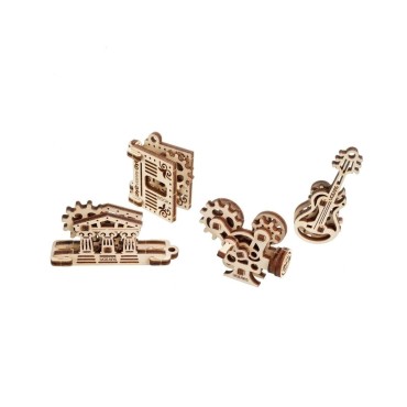 ugears u fidget creation set de 4 mini puzzles thematiques en bois maquette bois puzzle 3d