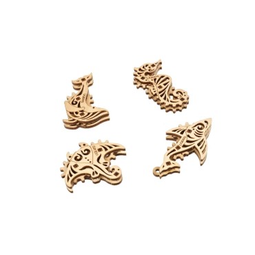 ugears u fidget ocean atlantique x4 38pcs puzzle 3d mecanique en bois maquette bois puzzle 3d