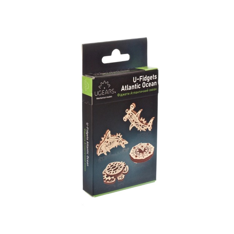 U-Fidget Ocean Pacifique X4 33Pcs - Puzzle 3D Mécanique en Bois