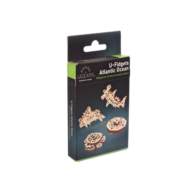U-Fidget Ocean Pacifique X4 33Pcs - Puzzle 3D Mécanique en Bois