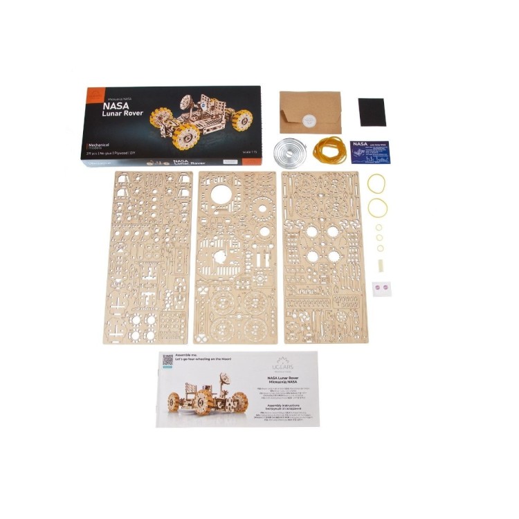 Vehicule Lunaire Nasa 319Pcs - Puzzle 3D Mécanique en Bois