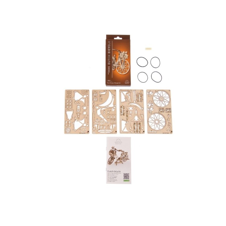 Velo Hollandais 75Pcs - Puzzle 3D Mécanique en Bois
