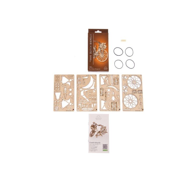 Velo Hollandais 75Pcs - Puzzle 3D Mécanique en Bois