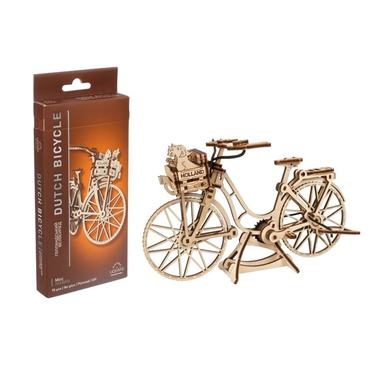Velo Hollandais 75Pcs - Puzzle 3D Mécanique en Bois