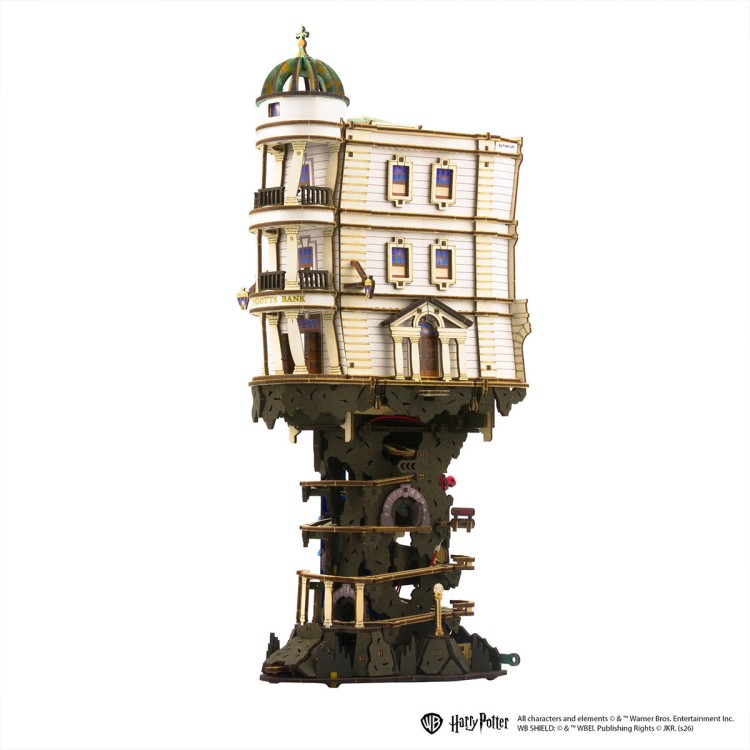ugears circuit billes la banque gringotts 1020pcs puzzle 3d mecanique en bois maquette bois puzzle 3d