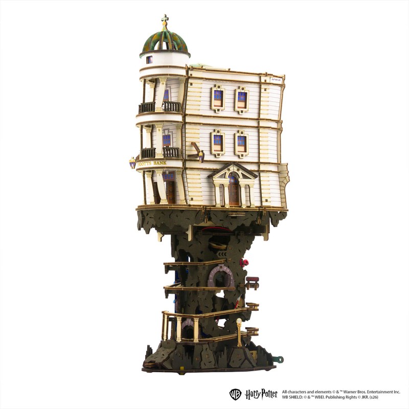 ugears circuit billes la banque gringotts 1020pcs puzzle 3d mecanique en bois maquette bois puzzle 3d
