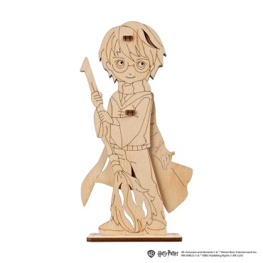 Ugears Harry Potter da colorare, Harry, puzzle 3D meccanico in legno, 5 pezzi, modello in legno, puzzle 3D