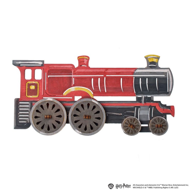 Ugears Harry Potter da colorare: il Poudlard Express, puzzle 3D meccanico in legno da 13 pezzi, modellino in legno, puzzle 3D