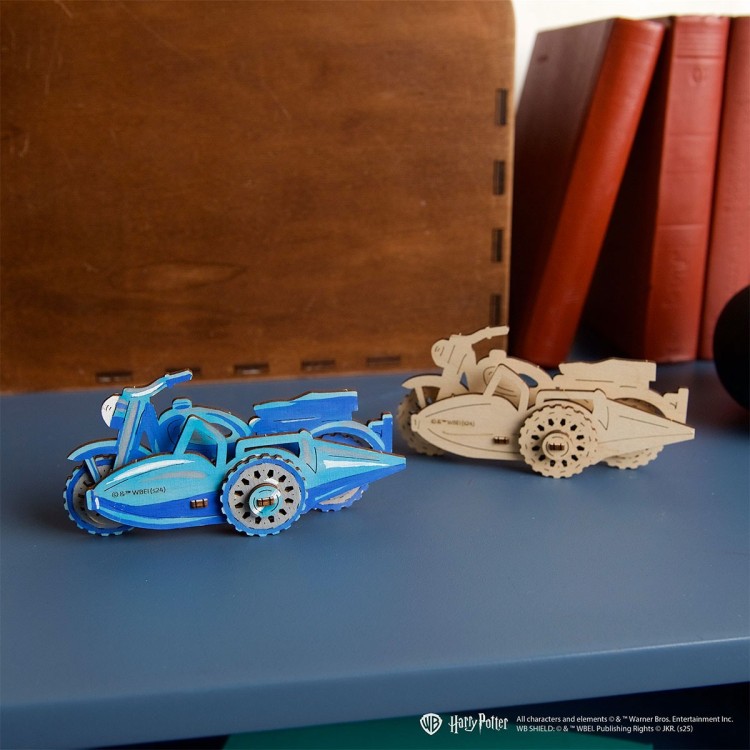 ugears harry potter coloring la moto volante d hagrid 16pcs puzzle 3d mecanique en bois maquette bois puzzle 3d