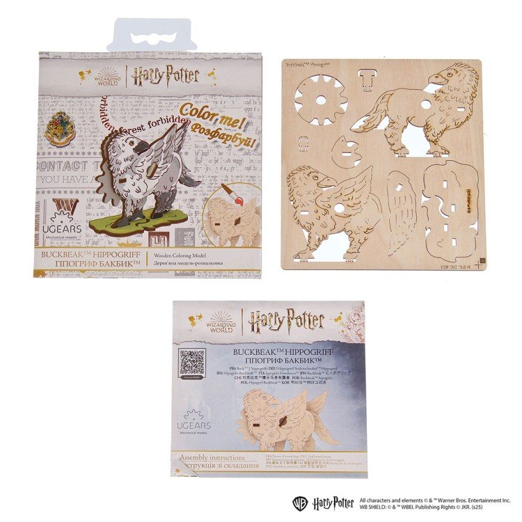 ugears harry potter coloring buck l hyppogriffe 8pcs puzzle 3d mecanique en bois maquette bois puzzle 3d
