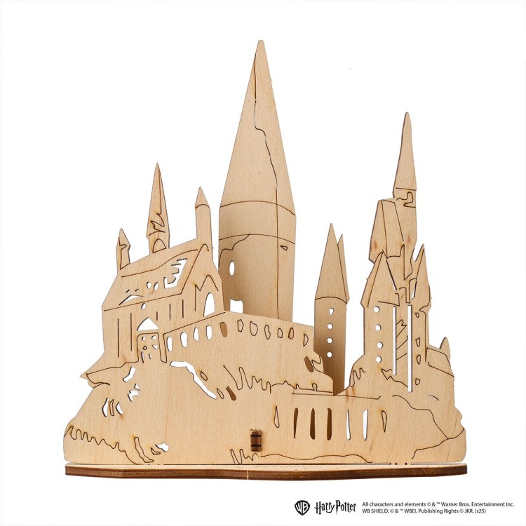 Ugears Harry Potter Colouring: Hogwarts Castle 4-piece mechanical 3D wooden puzzle, wooden model, 3D puzzle
