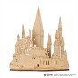 Ugears Harry Potter da colorare: il castello di Hogwarts, puzzle 3D meccanico in legno da 4 pezzi, modellino in legno, puzzle 3D