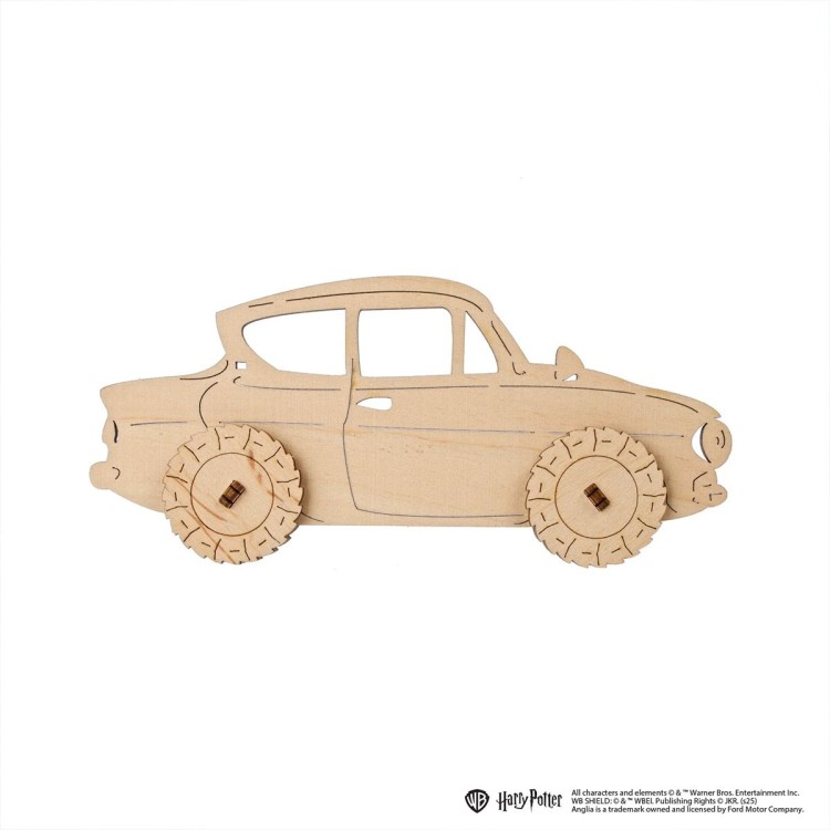Ugears Harry Potter da colorare, Ford Anglia, puzzle 3D meccanico in legno, 7 pezzi, modello in legno, puzzle 3D