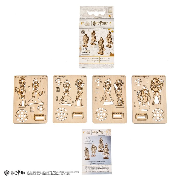 ugears harry potter les etudiants de poudlard 31pcs puzzle 3d mecanique en bois maquette bois puzzle 3d