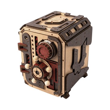 tresor safe too ugears mechanisches 3d holzpuzzle