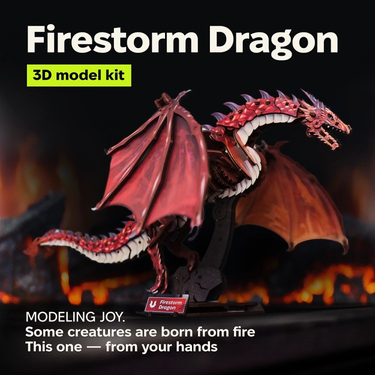 Drago Firestorm 270Pz - Puzzle 3D Meccanico in Legno