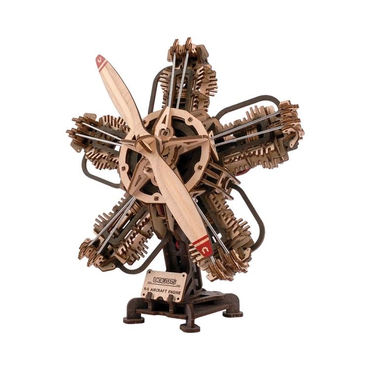 moteur avion r5 ugears maquette bois puzzle 3d mecanique