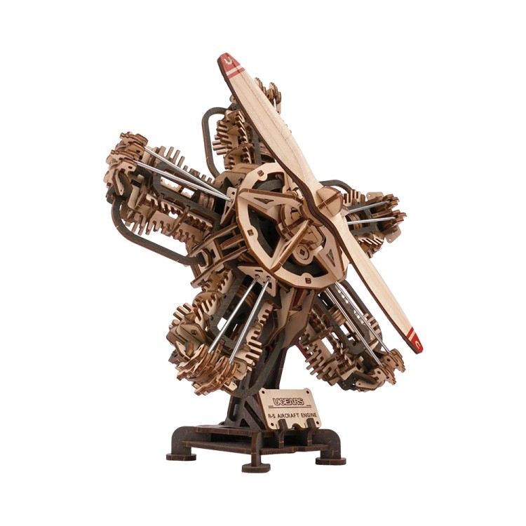 Moteur Avion R-5 470Pcs - Puzzle 3D Mécanique en Bois