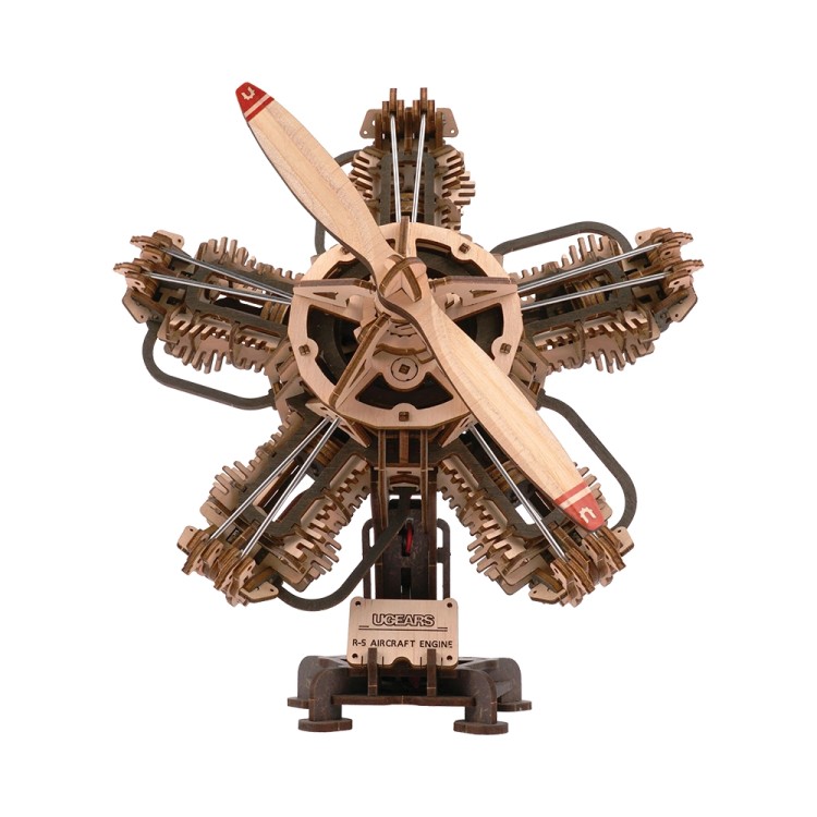 Motore Aeronautico R-5 470Pz - Puzzle 3D Meccanico in Legno