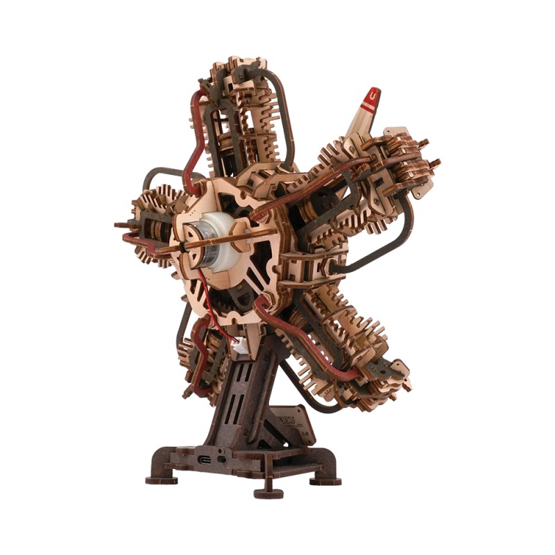 Motore Aeronautico R-5 470Pz - Puzzle 3D Meccanico in Legno