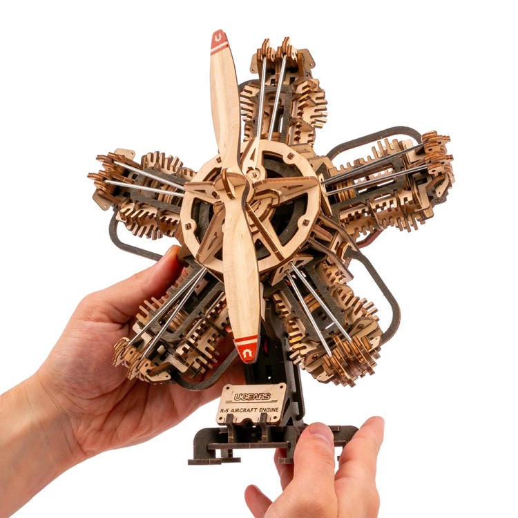 Moteur Avion R-5 470Pcs - Puzzle 3D Mécanique en Bois